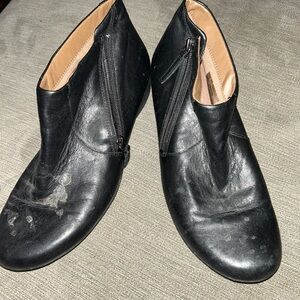 Black Leather Ankle Boots Dansko Size EUR 40 9.5 US Zip Up